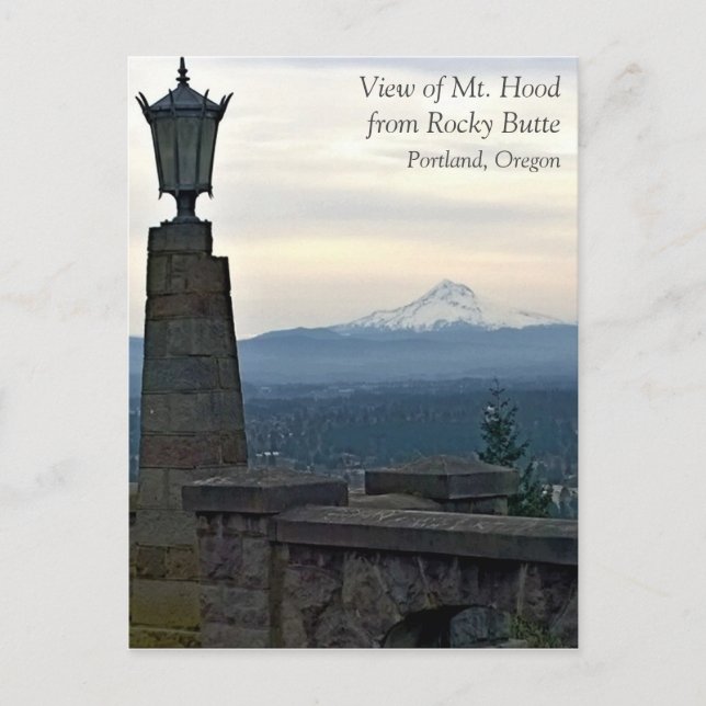 Mt. Huva från Rocky Butte, Portland, Oregon Vykort (Framsida)