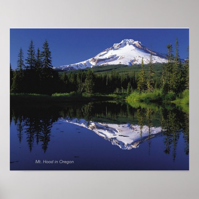 Mt. Huva i Oregon, 20" x 16" Poster (Framsidan)