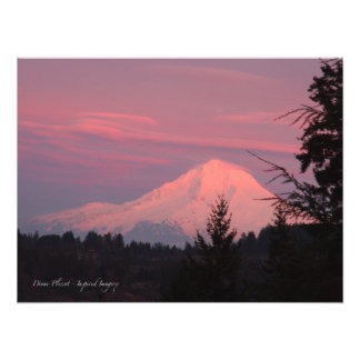 Mt. Huva januari Sunset Fototryck
