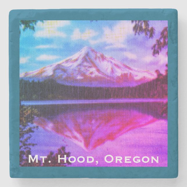 Mt. Huva, Oregon Crystal Clear Borttappad Sjö Stenunderlägg (Framsidan)