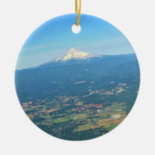 Mt. Huva, Oregon Julgransprydnad Keramik