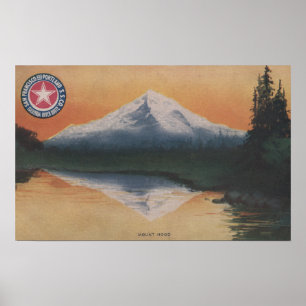 Mt. Huva, Oregon - San Francisco till Portland Poster