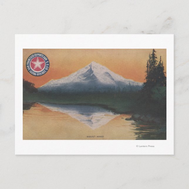 Mt. Huva, Oregon - San Francisco till Portland Vykort (Framsida)