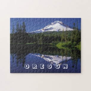 Mt. Huva, Oregon, Sjö Reflection Scenia Photo Pussel