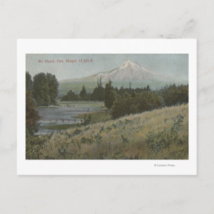 Mt. Huva, Oregon - Vy över berg från Huva Vykort