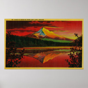 Mt. Huva på soluppgången från den borttappada Poster