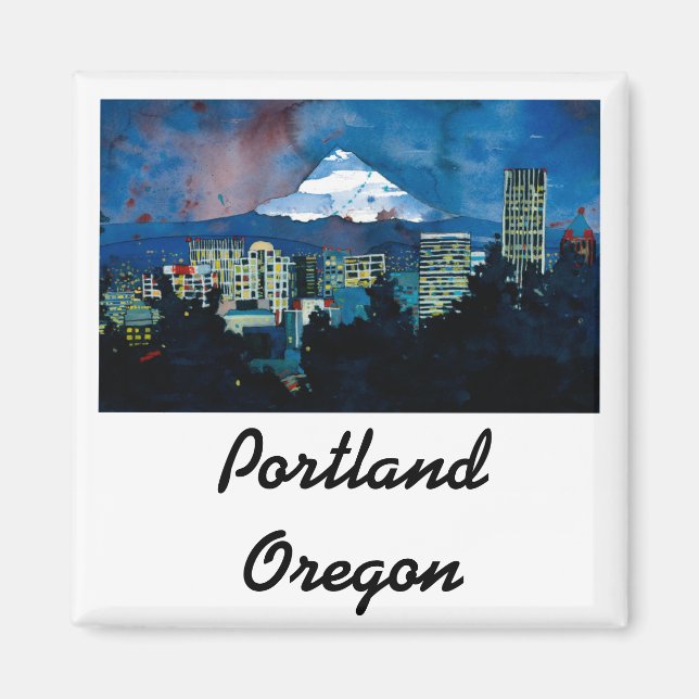 Mt. Huva på vintern Magnet (Framsidan)