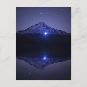 Mt-Huva-reflektion Brevkort för kvällstid Himmel Vykort