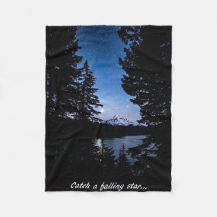 Mt Huva vid Borttappad Sjö Flebit Blanket Fleecefilt