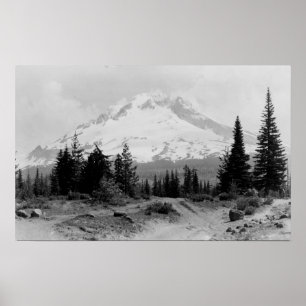 Mt. Huva View från Government Camp Photographic Poster