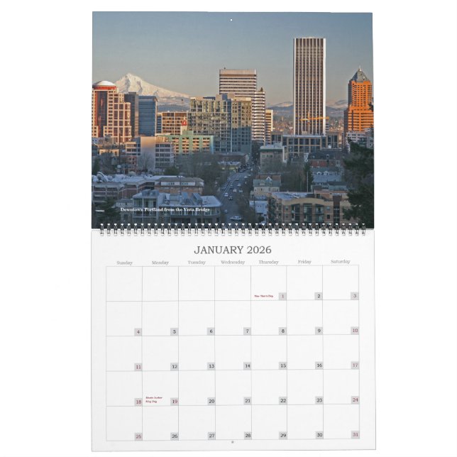 Mt. Huvakalender Kalender (Jan 2026)
