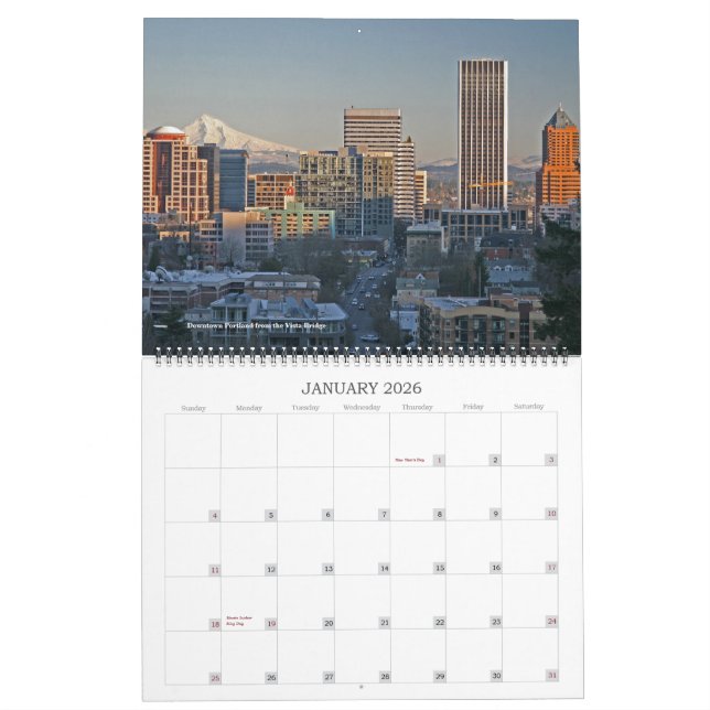 Mt. Huvakalender Kalender (Jan 2026)