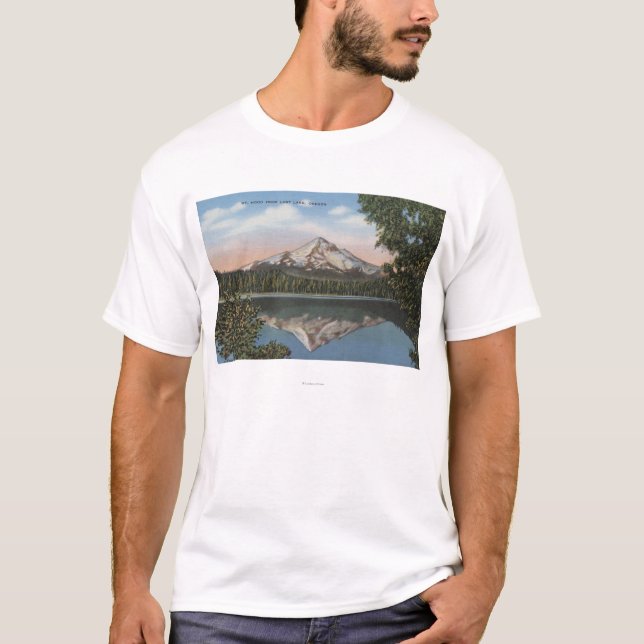 Mt. Huvan Oregon - beskåda av berg från förlorade T-shirt (Framsida)