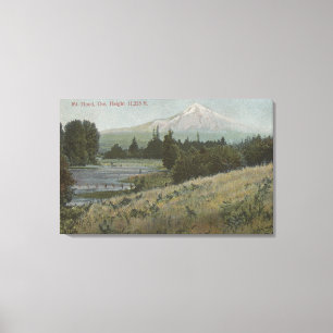 Mt. Huvan Oregon - beskåda av berg från huva 2 Canvastryck