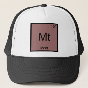 Mt - Inslag-symbol för Kött-nukleär kemi (T-Shirt) Keps