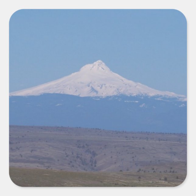 Mt. Jefferson Fyrkantigt Klistermärke (Framsida)