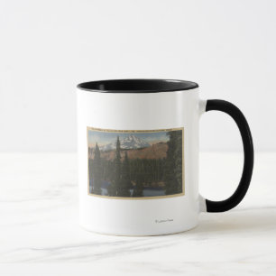 Mt. Jefferson, Oregon - beskåda från jakt sjön Mugg