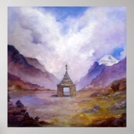 Mt Kailash Stupa Tibet av Lynda Vugler Poster