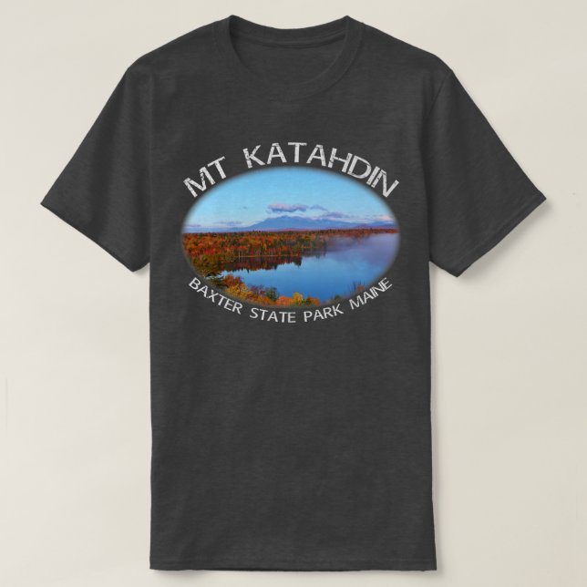 Mt Katahdin Autumn Maine Scenic Beauty T Shirt (Design framsida)