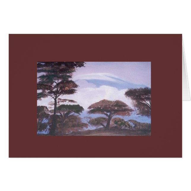 Mt Kilimanjaro Hälsningskort (Framsidan Horizontal)