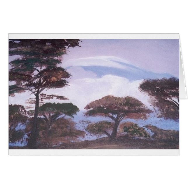 Mt Kilimanjaro Hälsningskort (Framsidan Horizontal)