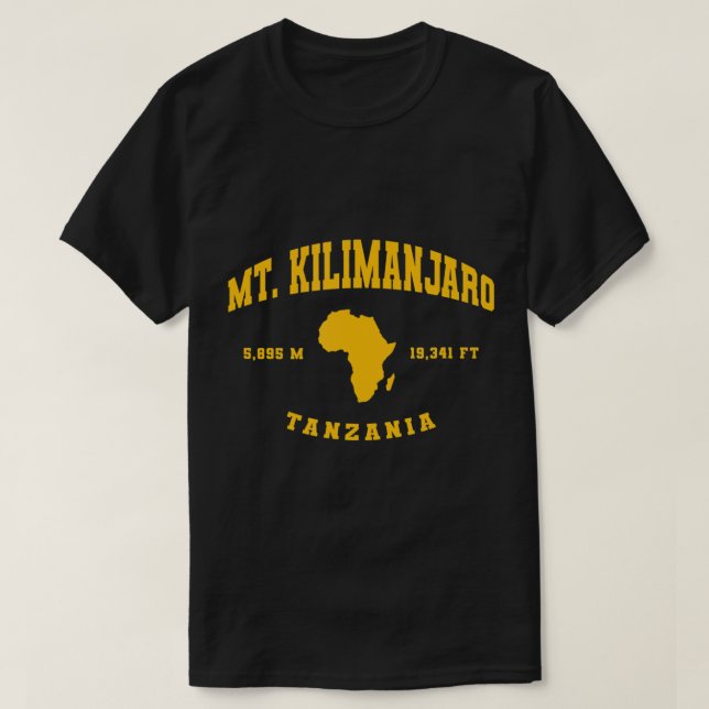 Mt. Kilimanjaro Tanzania T-Shirt (Design framsida)