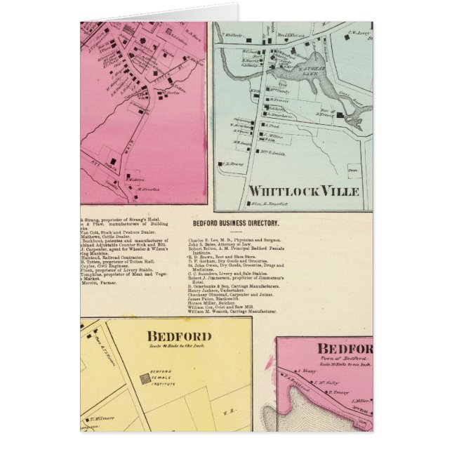 Mt Kisco, Katonah, Whitlock Ville, Bedford Hälsningskort (Framsidan)