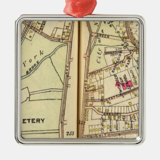 Mt. Kisco, New York Julgransprydnad Metall (Framsidan)