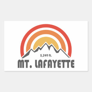 Mt. Lafayette New Hampshire Rektangulärt Klistermärke