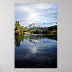 Mt. Lassen från Manzanita sjön Poster