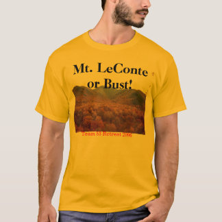 mt-leconte 1, Mt. LeConte eller byst! , Retur lag Tee Shirt