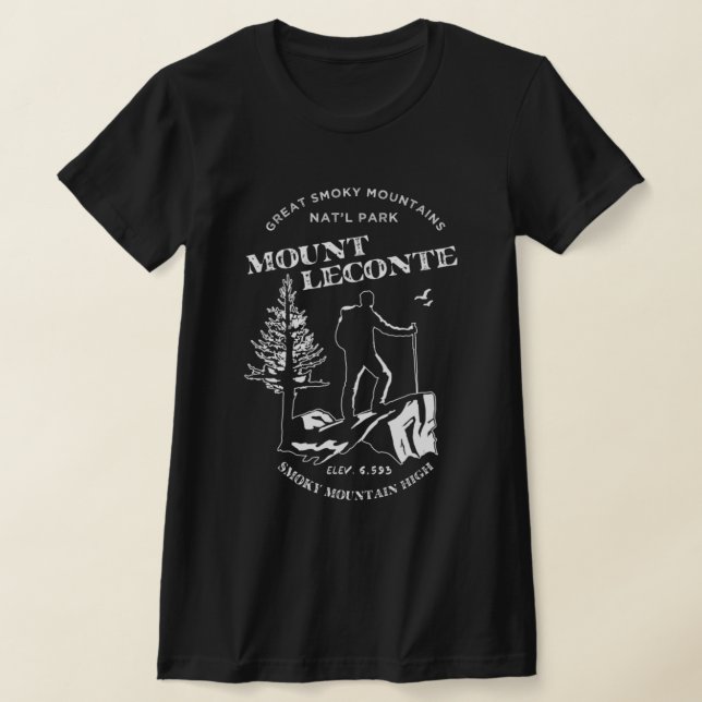 Mt Leconte   Great Smoky Mountains T Shirt (Laydown)