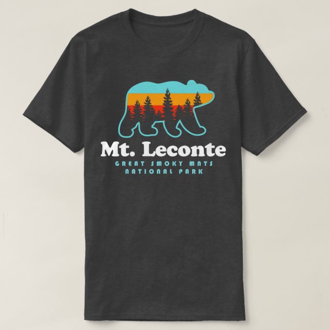 Mt Leconte Underbar Smoky Mountains Bear T Shirt (Design framsida)