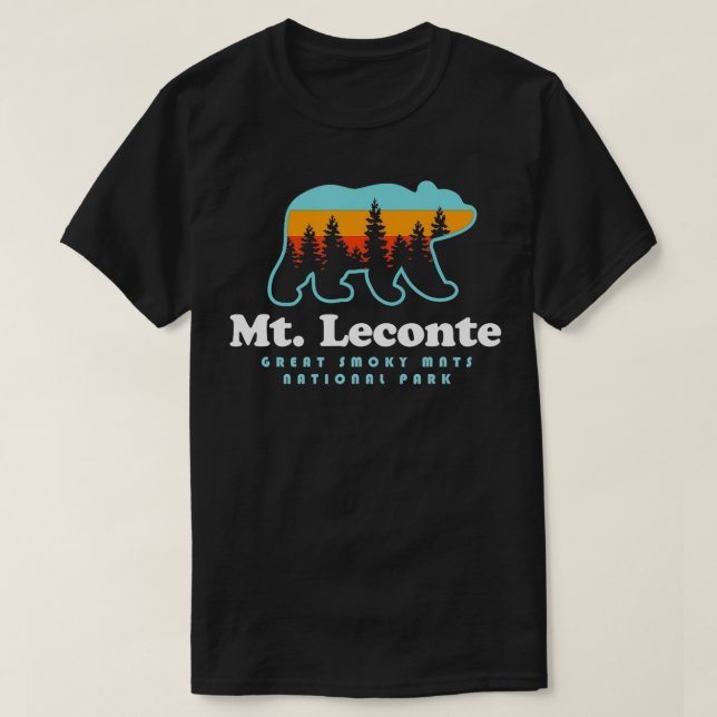 Mt Leconte Underbar Smoky Mountains Bear T Shirt (Design framsida)