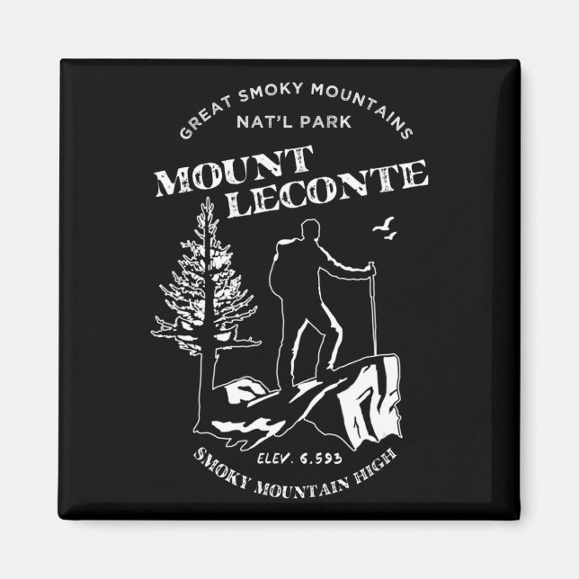 Mt Leconte Underbara rökiga berg Magnet (Framsidan)