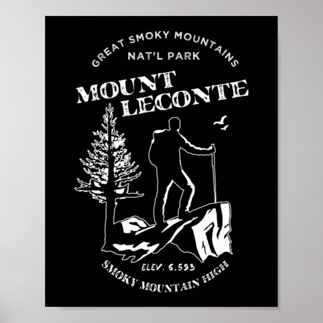 Mt Leconte Underbara rökiga berg Poster (Framsidan)