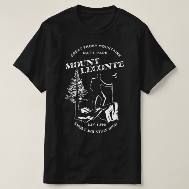 Mt Leconte Underbara rökiga berg T Shirt (Design framsida)