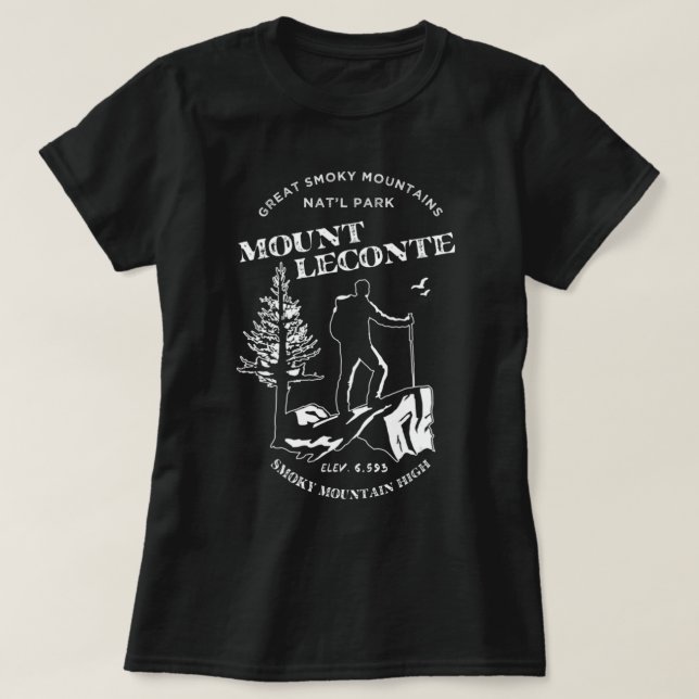 Mt Leconte Underbara rökiga berg T Shirt (Design framsida)