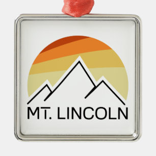 Mt. Lincoln New Hampshire Retro Julgransprydnad Metall