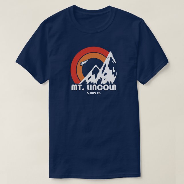 Mt. Lincoln New Hampshire Sun Eagle T Shirt (Design framsida)
