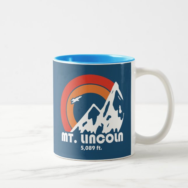 Mt. Lincoln New Hampshire Sun Eagle Två-Tonad Mugg (Höger)