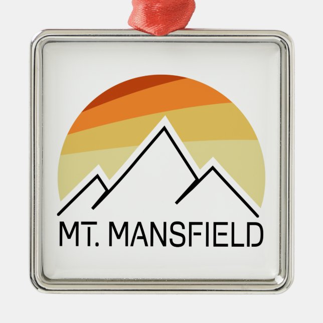 Mt. Mansfield Retro Julgransprydnad Metall (Framsidan)