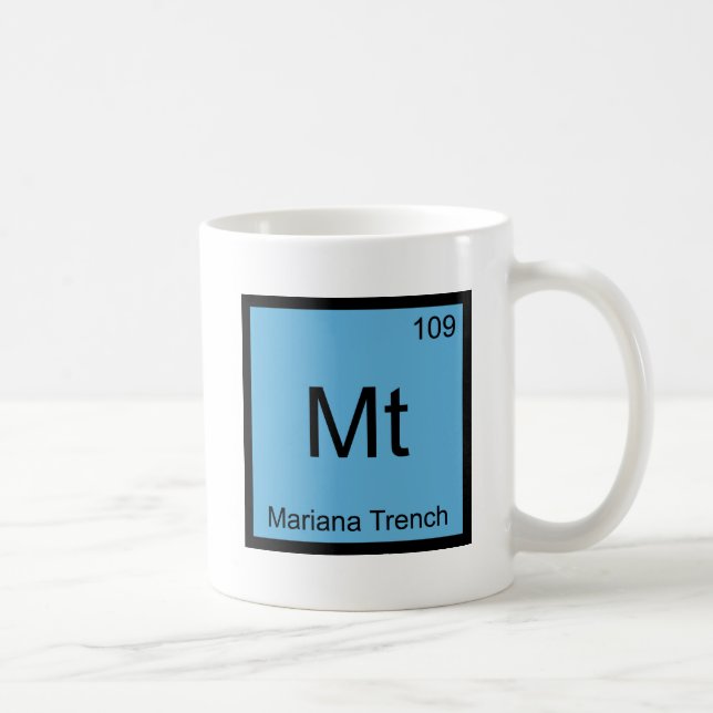 Mt - Mariana Diket Kemiskt Elementsymbol T-shirt Kaffemugg (Höger)