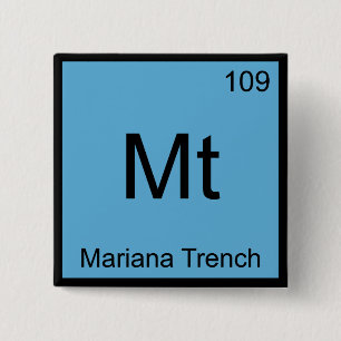 Mt - Mariana Diket Kemiskt Elementsymbol T-shirt Knapp