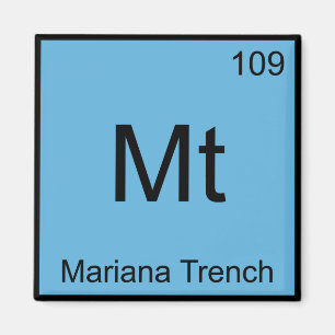 Mt - Mariana Diket Kemiskt Elementsymbol T-shirt Magnet