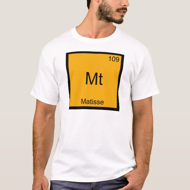 Mt - Matisse Rolig T-Shirt med Kemiskt Elementsymb (Framsida)