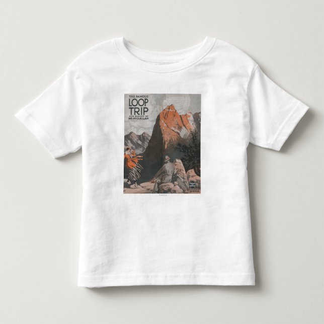 Mt. McClellan & kretsar resa reser affischen T-shirt (Framsida)