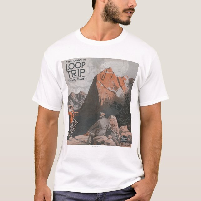 Mt. McClellan & kretsar resa reser affischen T-shirt (Framsida)