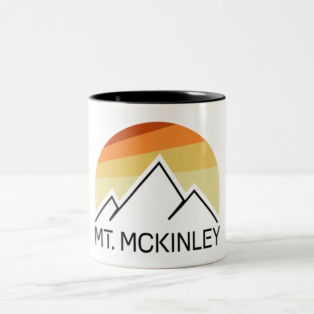 Mt. McKinley Alaska Retro Två-Tonad Mugg (Center)