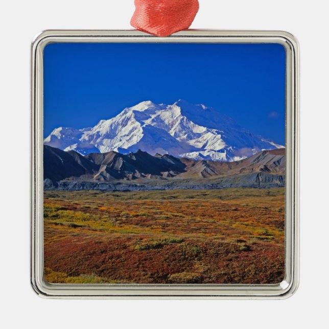 Mt. McKinley Denali nationalpark, Alaska. Julgransprydnad Metall (Framsidan)
